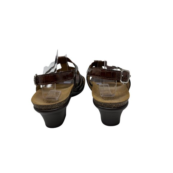 SAS Women’s Allegro Sandals Medium Cognac Croc Women's Size 9W - Picture 3 of 12